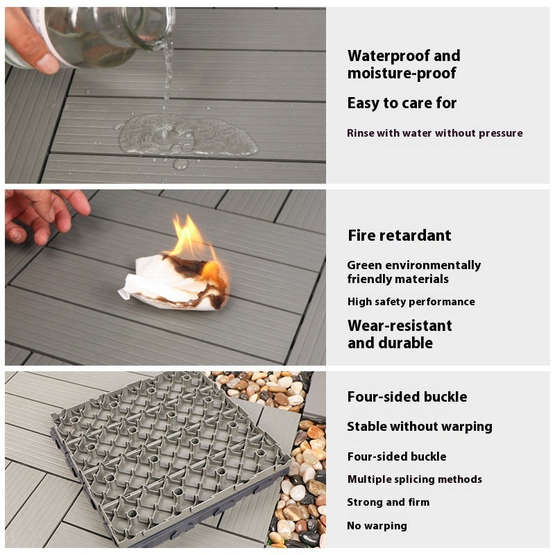 Balcony Garden Courtyard Waterproof Plastic Assembled Floor