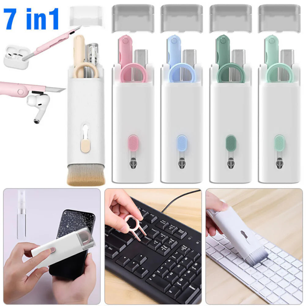 7-in-1 Computer Keyboard Cleaner Brush Kit Bluetooth Earphone Cleaning Pen