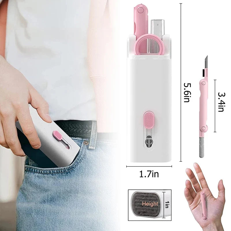 7-in-1 Computer Keyboard Cleaner Brush Kit Bluetooth Earphone Cleaning Pen